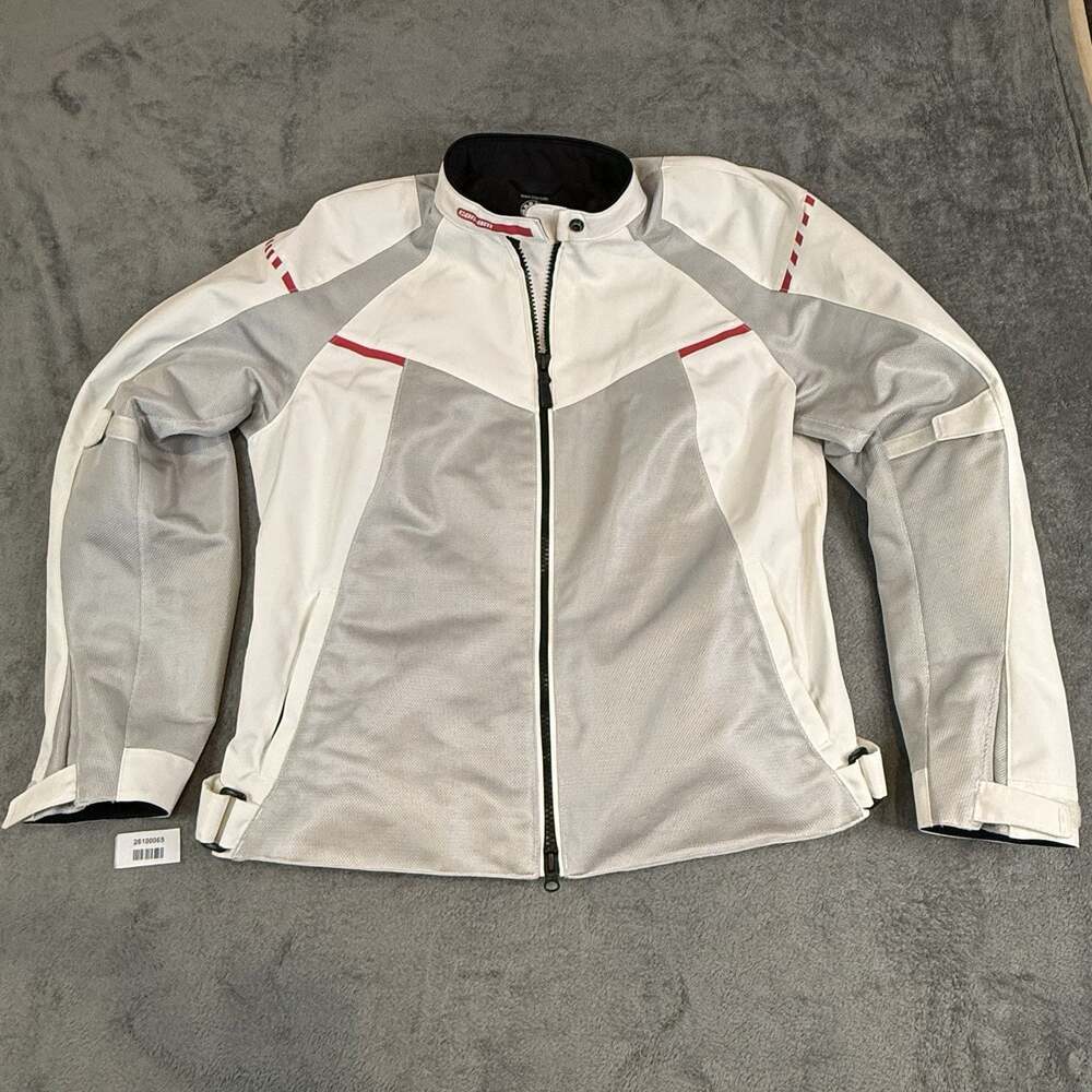 Can-Am BRP Women’s Mesh Motorcycle Riding Jacket 1X White Gray Red Summer
